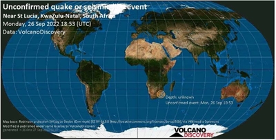 Unconfirmed tremor felt 11 km north of Richards Bay, KZN