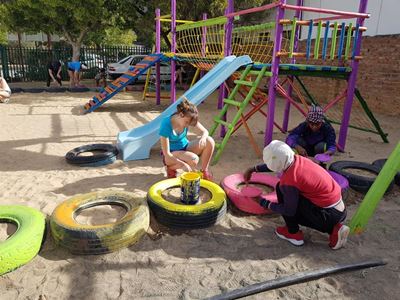 Learners bring splash of colour to children's home
