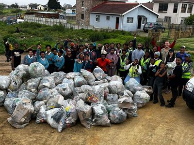 Pacs kids clean up Schaapkop River on Call to Earth Day