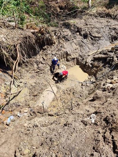 Raw water supply pipeline repairs underway