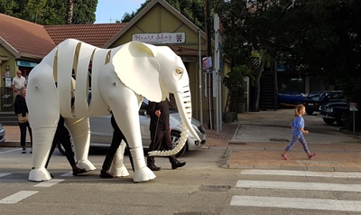 Magical creatures at arts fest
