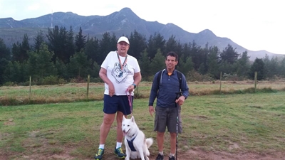 Hikers on their way back