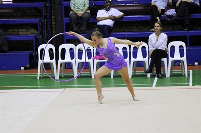 Ritmiese gimnaste wys hul slag