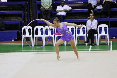 Ritmiese gimnaste wys hul slag