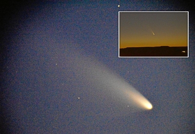 Komeet Panstarrs in aandskemer