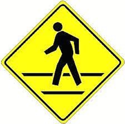 Be on the look-out for pedestrians
