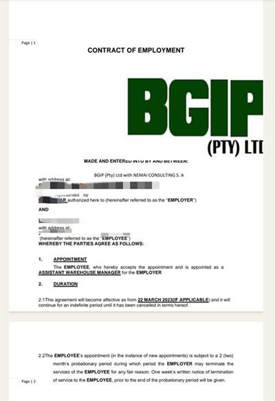 Job seekers, beware of scam in George