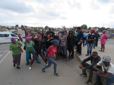 Protesoptrede in wyk 8