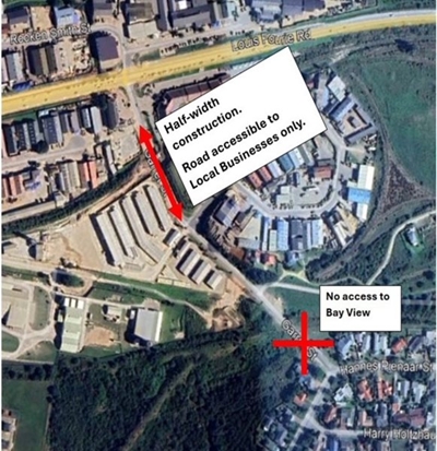 Notice of Garret Street road closure to Bay View