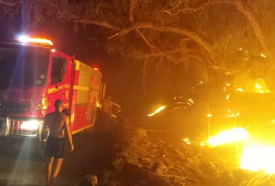 Another fire next to caravan park