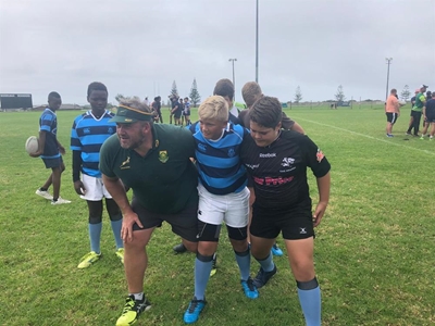 Rugbyspelers presteer