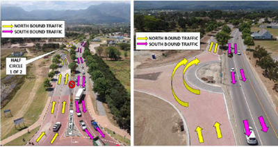 Construction of two new traffic circles on York Street