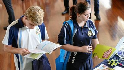 High school career expo during Oyster Fest