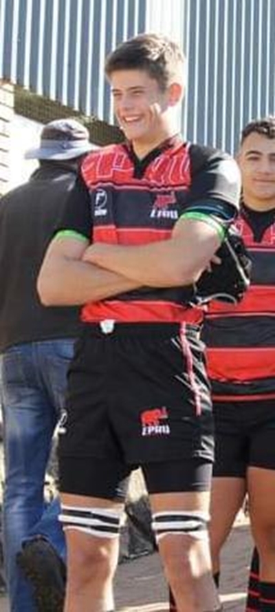 Jan-Theo beïndruk by rugbytoernooi