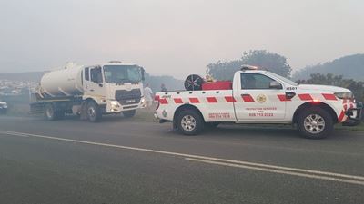 Veldbrand langs Jongensfontein-pad