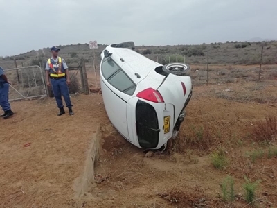 Motor rol op Mosselbaai-pad