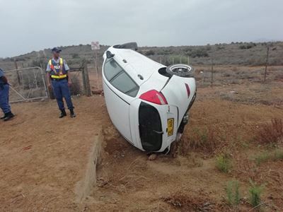 Motor rol op Mosselbaai-pad