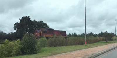 Close encounter on the railway line