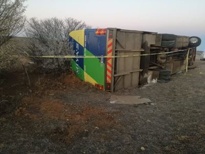 Six dead, 22 injured after bus overturned 