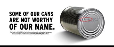 Tiger Brand recalls KOO and Hugo’s tinned foods over ‘defective cans’