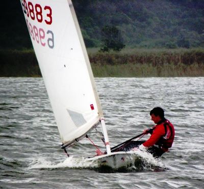 Hardcore sailors turn up in wet weather