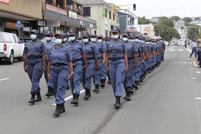 WP women's drill squad shows its skills in town