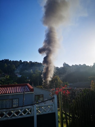 Houthut brand uit in Blanco