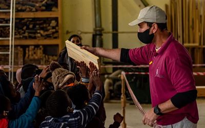 Little ones enjoy woodwork tours