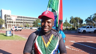 Peace walker makes waves in town