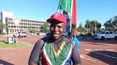 Peace walker makes waves in town