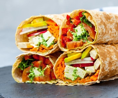 The ultimate vegan breakfast idea: Scrambled tofu wraps