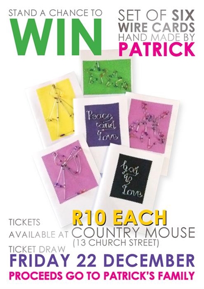 Raffle for Patrick’s cards