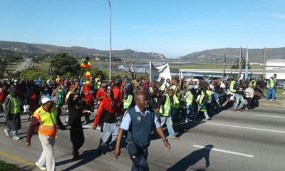 Marchers reach town