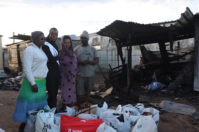 Fire victims receive donations from George, Knysna community