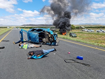 Simulated accident aids response