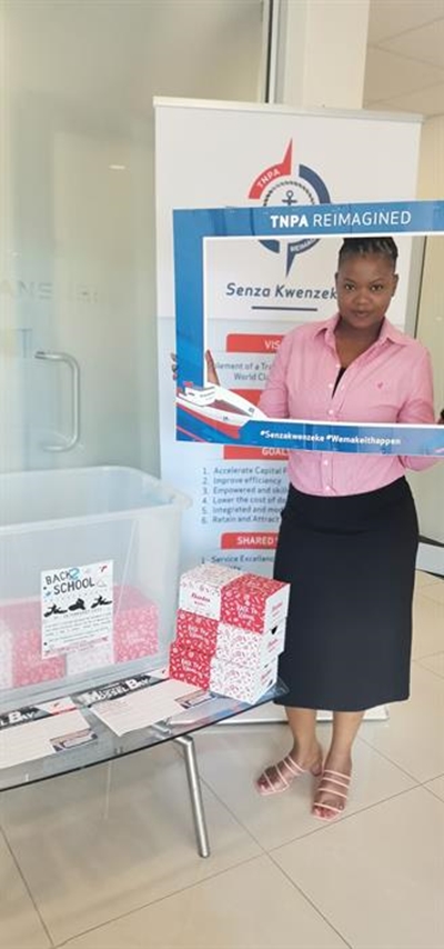 Port staff donate school shoes