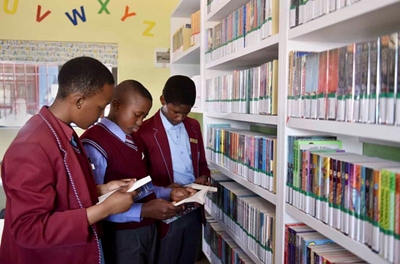International Literacy Day: reclaimed yoghurt tubs used to build a library in Vosloorus 