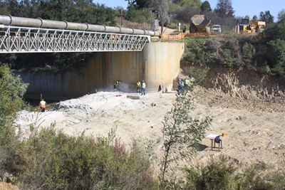 Raising of dam wall well underway
