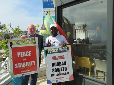 Peace walker to be home at Xmas