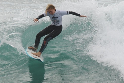 Junior surfers show their skills