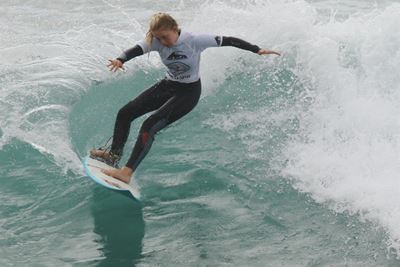 Junior surfers show their skills