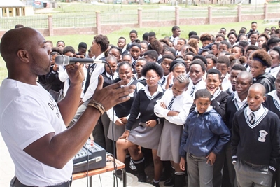 Local DJ 'decks' out learners with new shoes