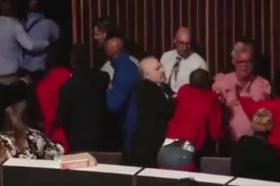 Chaos erupts in Joburg council meeting as EFF and ANC members storm speaker