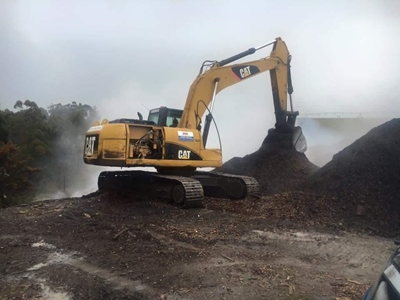 Sawdust fire a huge headache