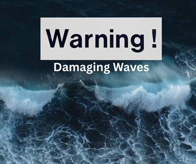 Weather warning: Damaging waves
