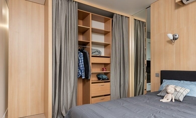 Built-in cupboards for small bedrooms