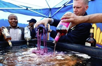 Cape Town destroys nearly 17,000 bottles of alcohol