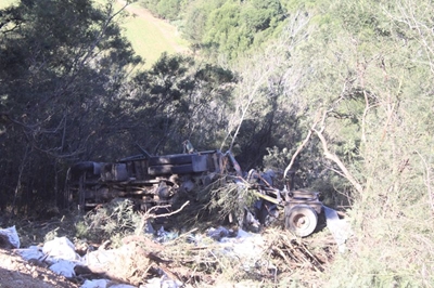 Vragmotorongeluk in Garciapas