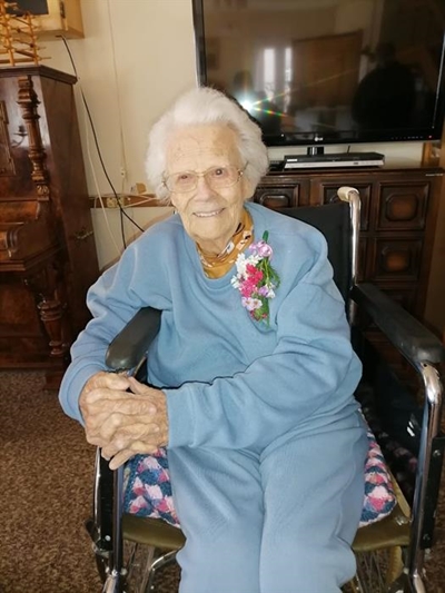 Poppie Opperman vier 97ste