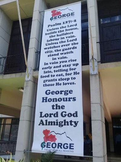 Biblical banner evokes emotion